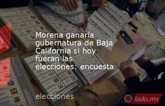 Morena ganaría gubernatura de Baja California si hoy fueran las elecciones: encuesta. Noticias en tiempo real