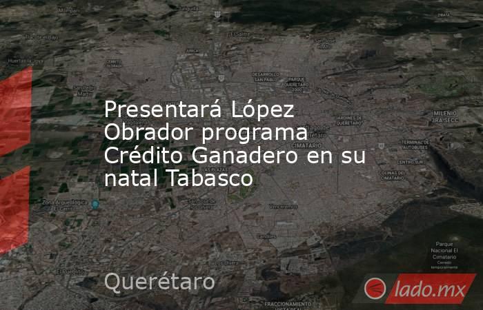 Presentará López Obrador programa Crédito Ganadero en su natal Tabasco. Noticias en tiempo real