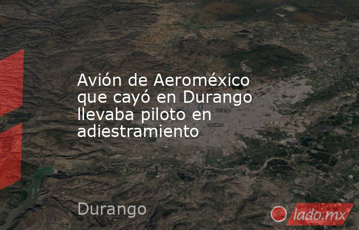 Avión de Aeroméxico que cayó en Durango llevaba piloto en adiestramiento. Noticias en tiempo real