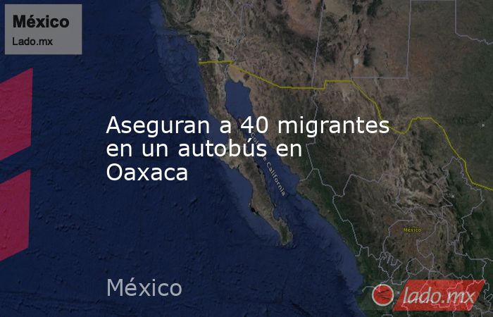 Aseguran a 40 migrantes en un autobús en Oaxaca. Noticias en tiempo real