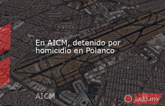 En AICM, detenido por homicidio en Polanco. Noticias en tiempo real