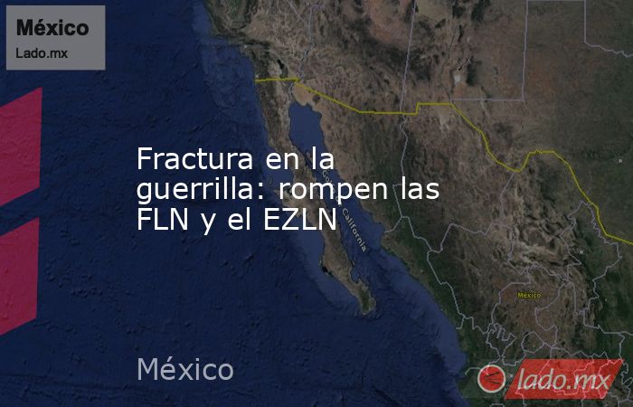 Fractura en la guerrilla: rompen las FLN y el EZLN. Noticias en tiempo real