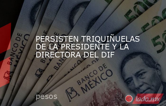 PERSISTEN TRIQUIÑUELAS DE LA PRESIDENTE Y LA DIRECTORA DEL DIF. Noticias en tiempo real