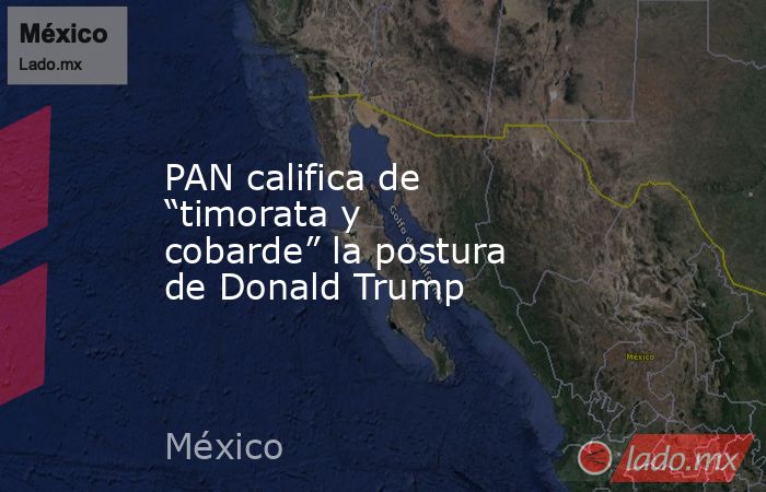 PAN califica de “timorata y cobarde” la postura de Donald Trump. Noticias en tiempo real