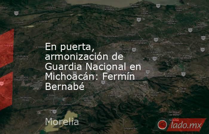 En puerta, armonización de Guardia Nacional en Michoacán: Fermín Bernabé. Noticias en tiempo real