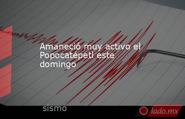 Amaneció muy activo el Popocatépetl este domingo. Noticias en tiempo real