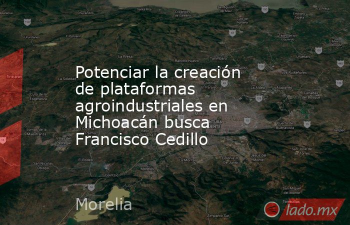 Potenciar la creación de plataformas agroindustriales en Michoacán busca Francisco Cedillo. Noticias en tiempo real