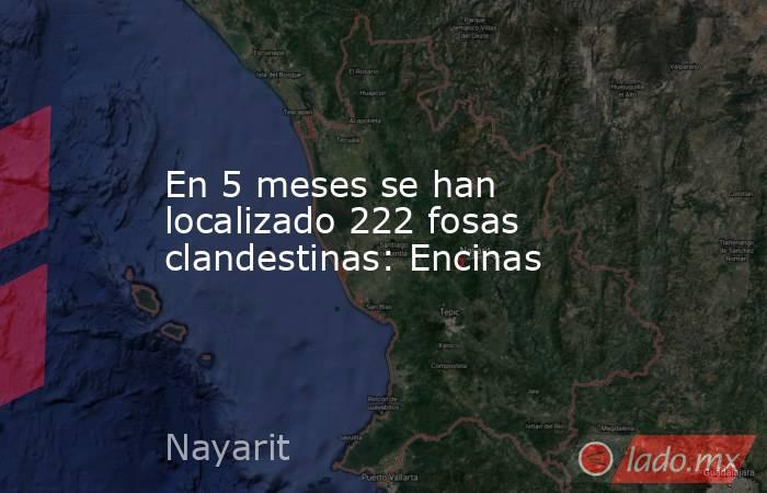 En 5 meses se han localizado 222 fosas clandestinas: Encinas. Noticias en tiempo real