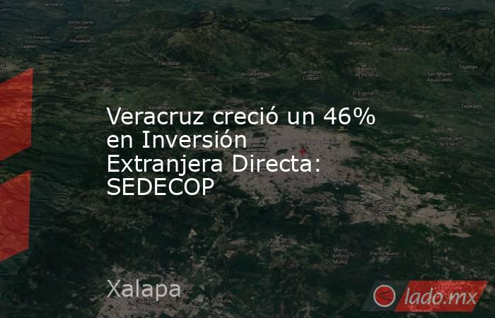 Veracruz creció un 46% en Inversión Extranjera Directa: SEDECOP. Noticias en tiempo real