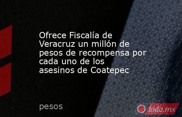 Ofrece Fiscalía de Veracruz un millón de pesos de recompensa por cada uno de los asesinos de Coatepec. Noticias en tiempo real