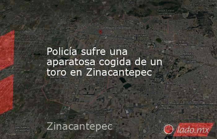 Policía sufre una aparatosa cogida de un toro en Zinacantepec. Noticias en tiempo real