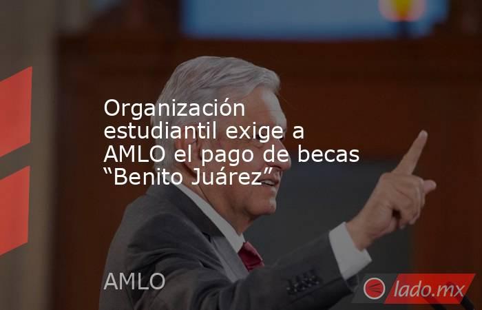 Organización estudiantil exige a AMLO el pago de becas “Benito Juárez”. Noticias en tiempo real