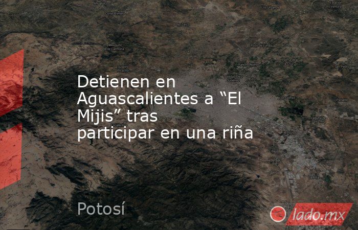 Detienen en Aguascalientes a “El Mijis” tras participar en una riña. Noticias en tiempo real