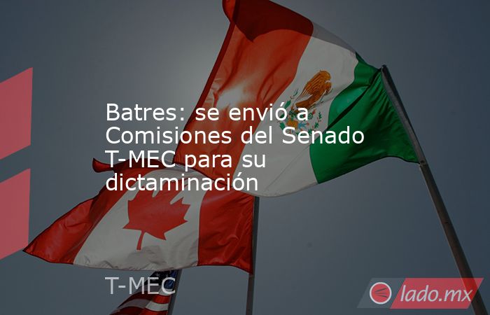 Batres: se envió a Comisiones del Senado T-MEC para su dictaminación. Noticias en tiempo real