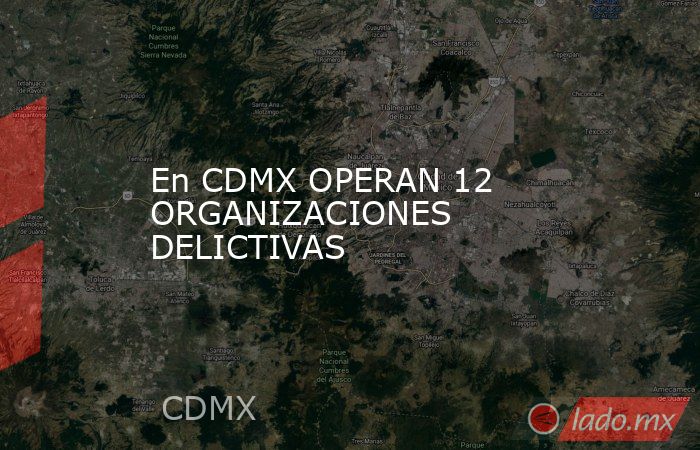 En CDMX OPERAN 12 ORGANIZACIONES DELICTIVAS. Noticias en tiempo real