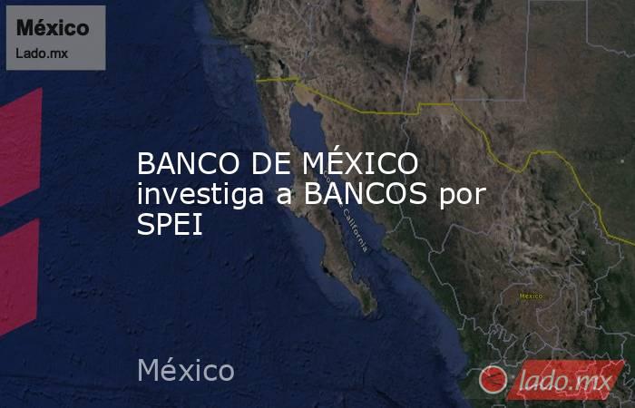 BANCO DE MÉXICO investiga a BANCOS por SPEI. Noticias en tiempo real