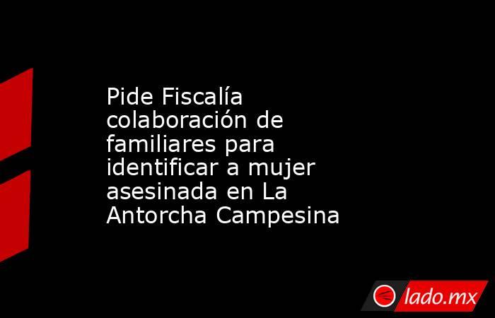 Pide Fiscalía colaboración de familiares para identificar a mujer asesinada en La Antorcha Campesina. Noticias en tiempo real