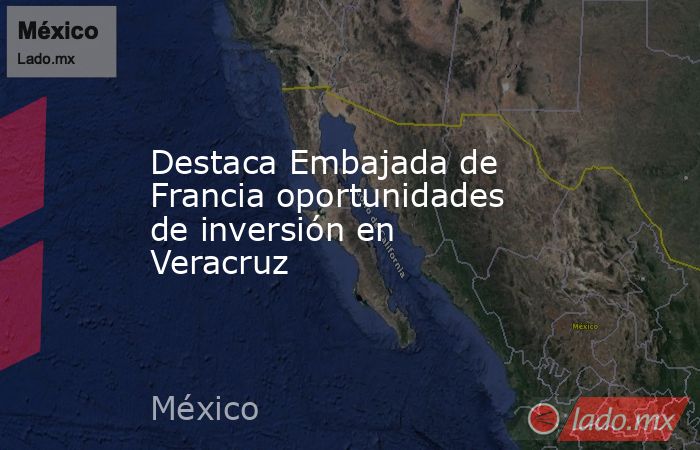 Destaca Embajada de Francia oportunidades de inversión en Veracruz. Noticias en tiempo real