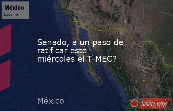 Senado, a un paso de ratificar este miércoles el T-MEC?. Noticias en tiempo real