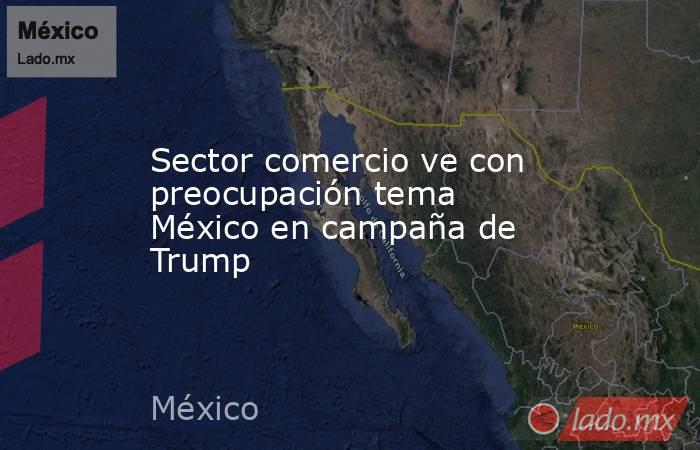 Sector comercio ve con preocupación tema México en campaña de Trump. Noticias en tiempo real