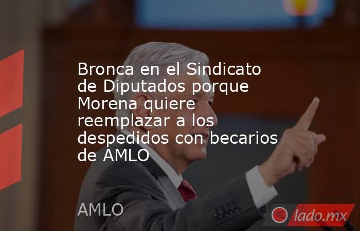 Bronca en el Sindicato de Diputados porque Morena quiere reemplazar a los despedidos con becarios de AMLO. Noticias en tiempo real