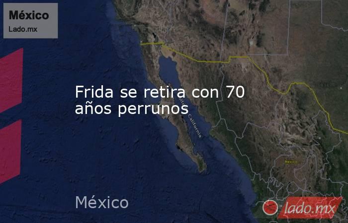 Frida se retira con 70 años perrunos. Noticias en tiempo real