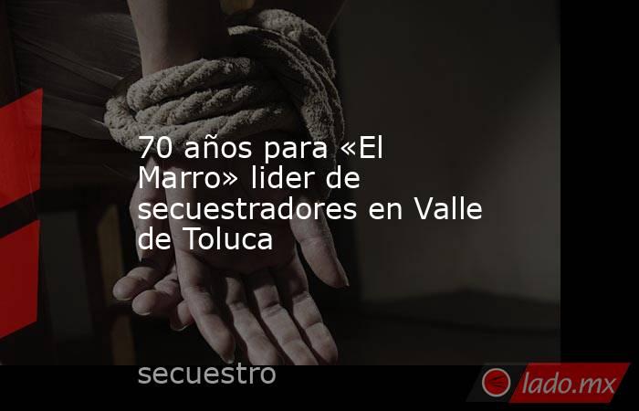 70 años para «El Marro» lider de secuestradores en Valle de Toluca. Noticias en tiempo real