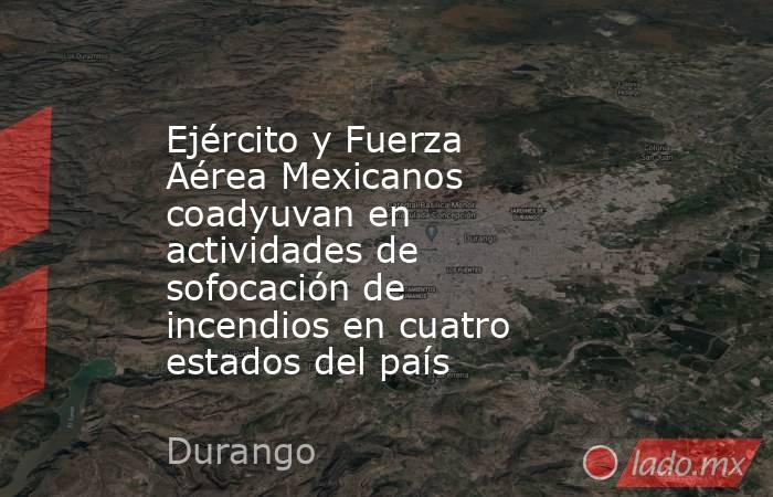 Ejército y Fuerza Aérea Mexicanos coadyuvan en actividades de sofocación de incendios en cuatro estados del país. Noticias en tiempo real