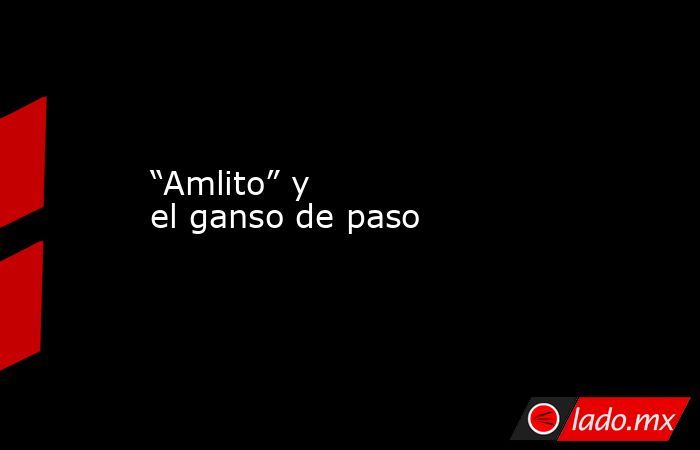 “Amlito” y el ganso de paso. Noticias en tiempo real