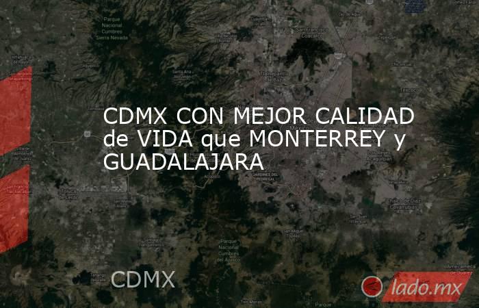 CDMX CON MEJOR CALIDAD de VIDA que MONTERREY y GUADALAJARA. Noticias en tiempo real