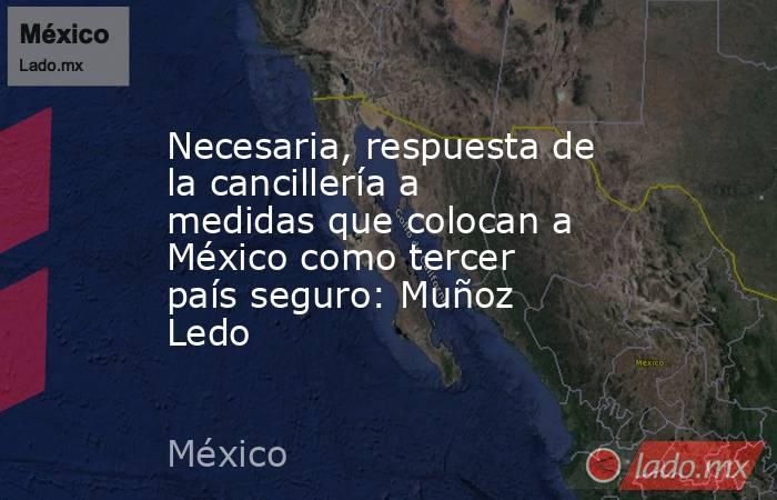 Necesaria, respuesta de la cancillería a medidas que colocan a México como tercer país seguro: Muñoz Ledo. Noticias en tiempo real