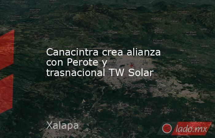 Canacintra crea alianza con Perote y trasnacional TW Solar. Noticias en tiempo real