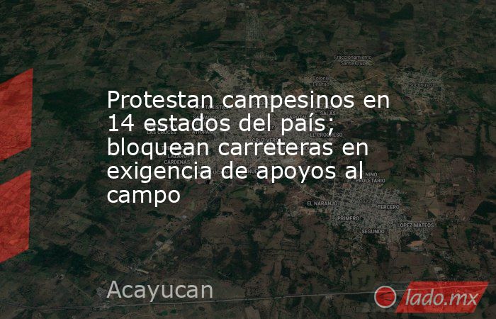 Protestan campesinos en 14 estados del país; bloquean carreteras en exigencia de apoyos al campo. Noticias en tiempo real