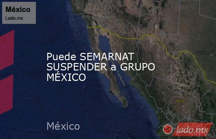 Puede SEMARNAT SUSPENDER a GRUPO MÉXICO. Noticias en tiempo real