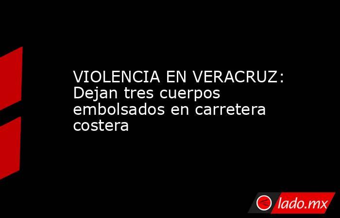 VIOLENCIA EN VERACRUZ: Dejan tres cuerpos embolsados en carretera costera. Noticias en tiempo real