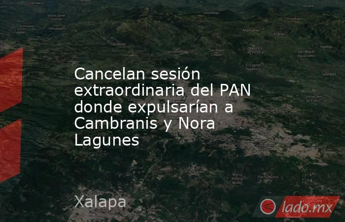 Cancelan sesión extraordinaria del PAN donde expulsarían a Cambranis y Nora Lagunes. Noticias en tiempo real