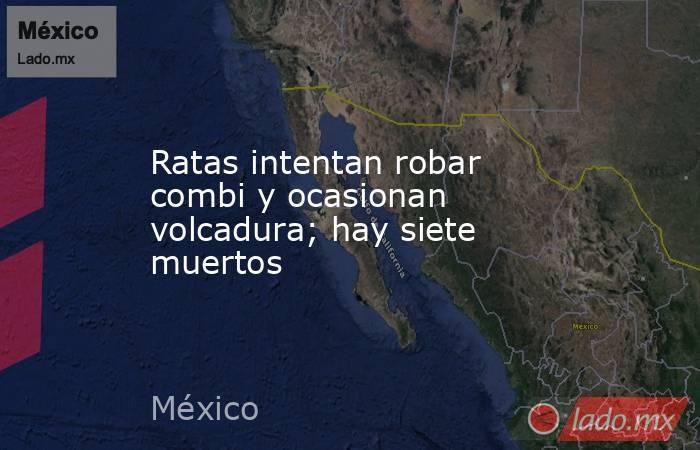 Ratas intentan robar combi y ocasionan volcadura; hay siete muertos. Noticias en tiempo real