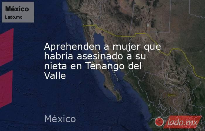 Aprehenden a mujer que habría asesinado a su nieta en Tenango del Valle. Noticias en tiempo real