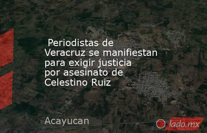  Periodistas de Veracruz se manifiestan para exigir justicia por asesinato de Celestino Ruiz. Noticias en tiempo real