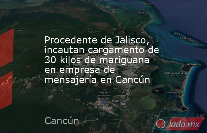 Procedente de Jalisco, incautan cargamento de 30 kilos de mariguana en empresa de mensajería en Cancún. Noticias en tiempo real