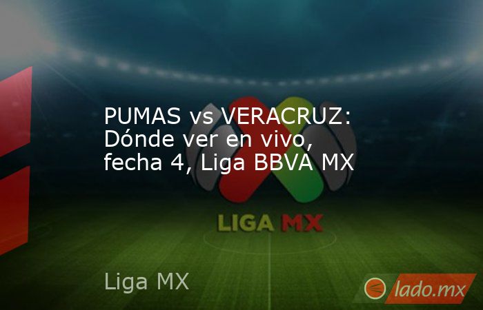 PUMAS vs VERACRUZ: Dónde ver en vivo, fecha 4, Liga BBVA MX. Noticias en tiempo real