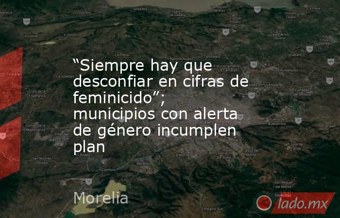 “Siempre hay que desconfiar en cifras de feminicido”; municipios con alerta de género incumplen plan. Noticias en tiempo real