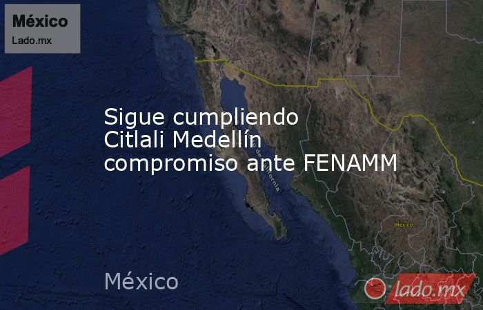 Sigue cumpliendo Citlali Medellín  compromiso ante FENAMM. Noticias en tiempo real