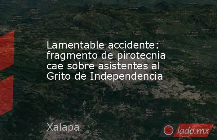 Lamentable accidente: fragmento de pirotecnia cae sobre asistentes al Grito de Independencia. Noticias en tiempo real