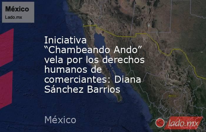Iniciativa “Chambeando Ando” vela por los derechos humanos de comerciantes: Diana Sánchez Barrios. Noticias en tiempo real
