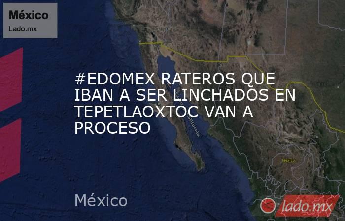 #EDOMEX RATEROS QUE IBAN A SER LINCHADOS EN TEPETLAOXTOC VAN A PROCESO. Noticias en tiempo real