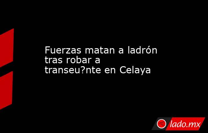 Fuerzas matan a ladrón tras robar a transeu?nte en Celaya. Noticias en tiempo real