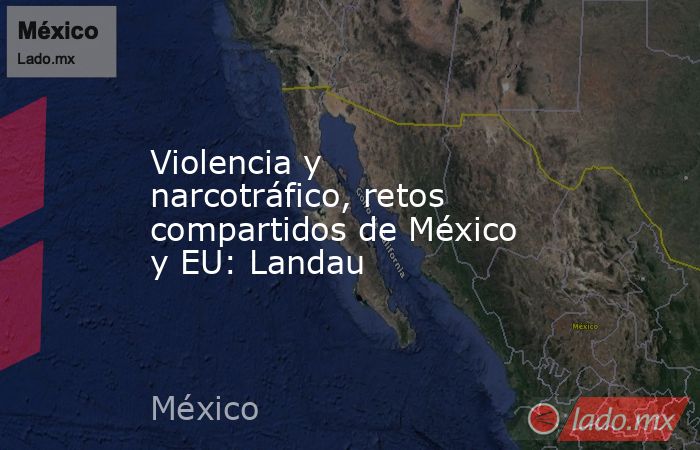 Violencia y narcotráfico, retos compartidos de México y EU: Landau. Noticias en tiempo real