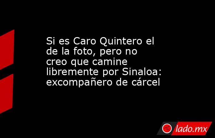 Si es Caro Quintero el de la foto, pero no creo que camine libremente por Sinaloa: excompañero de cárcel. Noticias en tiempo real