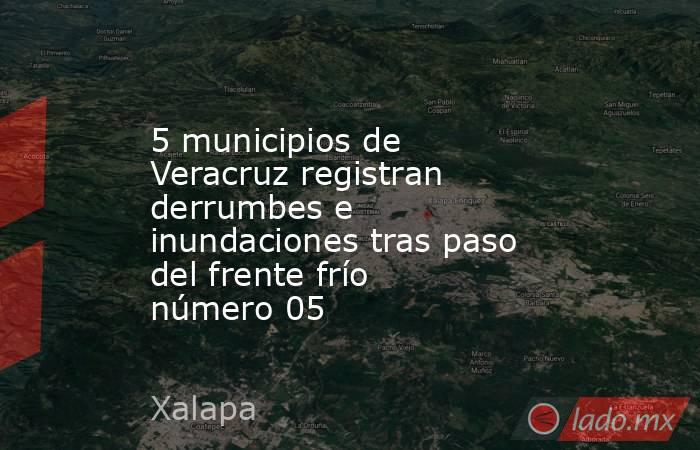 5 municipios de Veracruz registran derrumbes e inundaciones tras paso del frente frío número 05. Noticias en tiempo real